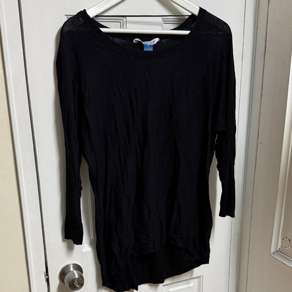 Chic Black Long Sleeve Women's Top